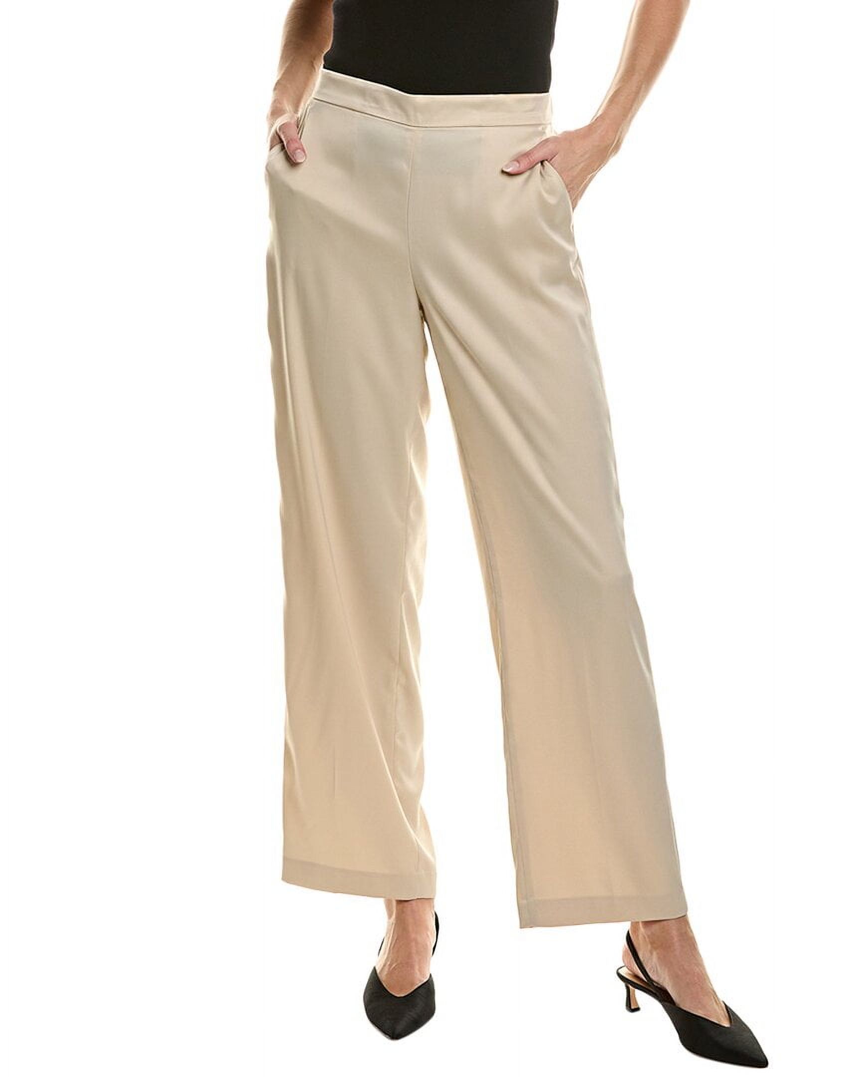Anne Klein womens Wide Leg Pant, m, Brown
